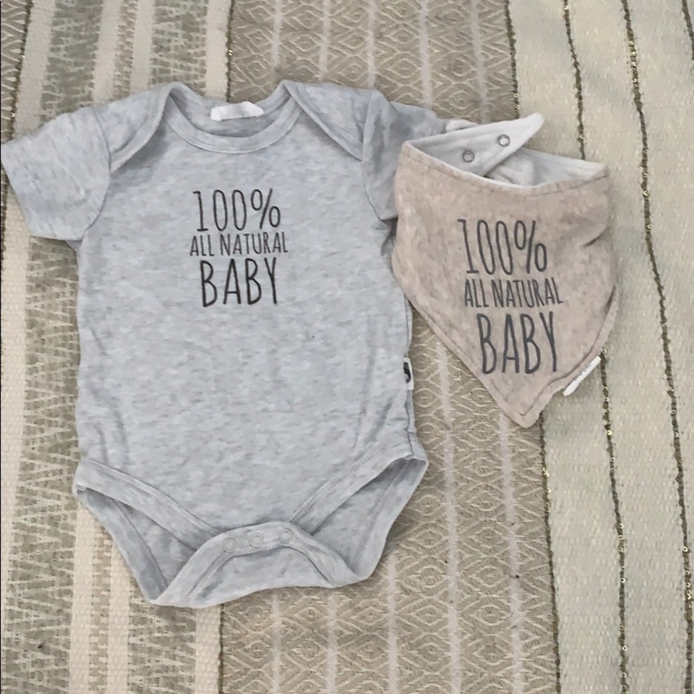 Organic cotton onesie and Bandana bib